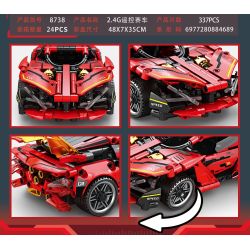 MINGDI LEIBAO 8738 ĐUA XE bộ đồ chơi xếp lắp ráp ghép mô hình Technic Kỹ Thuật Công Nghệ Cao Mô Hình Phương Tiện 337 khối