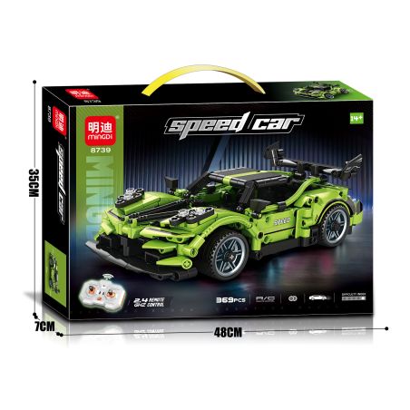 MINGDI LEIBAO 8739 ĐUA XE bộ đồ chơi xếp lắp ráp ghép mô hình Technic Kỹ Thuật Công Nghệ Cao Mô Hình Phương Tiện 369 khối