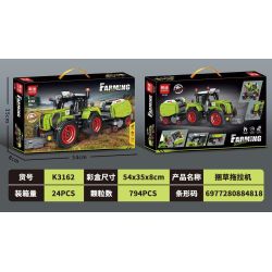 MINGDI LEIBAO K3162 3162 MÁY KÉO CỎ DẠI bộ đồ chơi xếp lắp ráp ghép mô hình City Thành Phố 794 khối