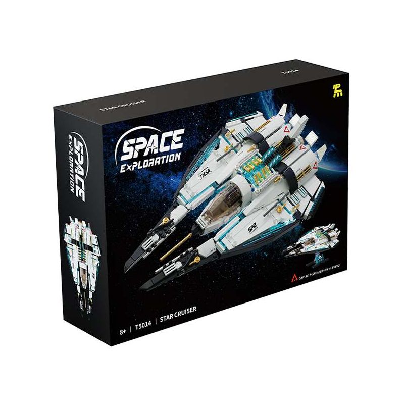 TAKUGI T5014 5014 MÁY BAY CHIẾN ĐẤU HÀNH TRÌNH GIỮA CÁC VÌ SAO bộ đồ chơi xếp lắp ráp ghép mô hình SPACE EXPLANATION STAR CRUISER