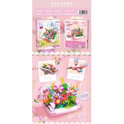 ZHEGAO 957011 NHẬT KÝ NGÔN NGỮ HOA bộ đồ chơi xếp lắp ráp ghép mô hình Arts & Crafts FLOWER DIARY 836 khối