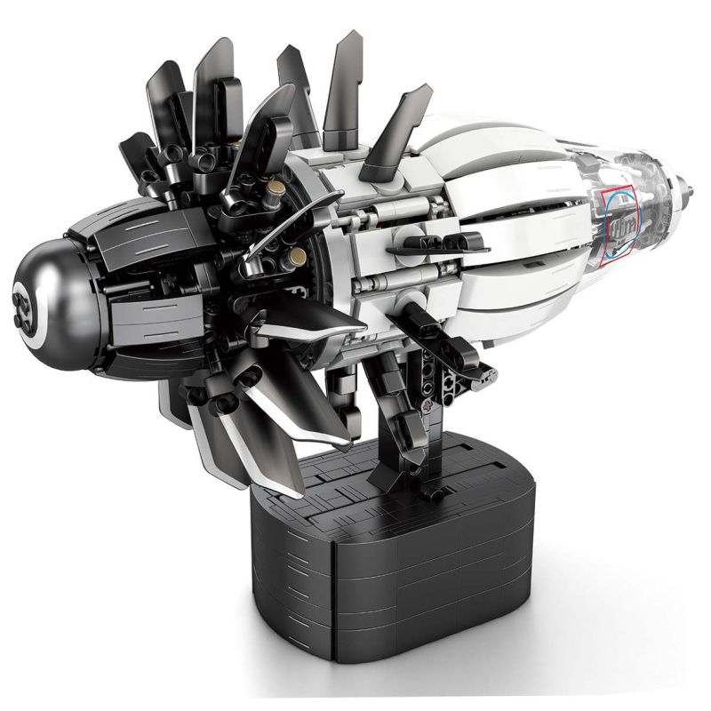 REOBRIX 33018 MỞ MÔ HÌNH KHÁI NIỆM DỰ ÁN FAN ENGINE GE RISE SAFRAN bộ đồ chơi xếp lắp ráp ghép mô hình 1351 khối