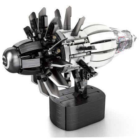 REOBRIX 33018 MỞ MÔ HÌNH KHÁI NIỆM DỰ ÁN FAN ENGINE GE RISE SAFRAN bộ đồ chơi xếp lắp ráp ghép mô hình 1351 khối