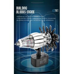 REOBRIX 33018 MỞ MÔ HÌNH KHÁI NIỆM DỰ ÁN FAN ENGINE GE RISE SAFRAN bộ đồ chơi xếp lắp ráp ghép mô hình 1351 khối