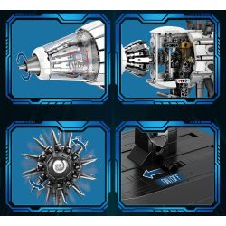 REOBRIX 33018 MỞ MÔ HÌNH KHÁI NIỆM DỰ ÁN FAN ENGINE GE RISE SAFRAN bộ đồ chơi xếp lắp ráp ghép mô hình 1351 khối