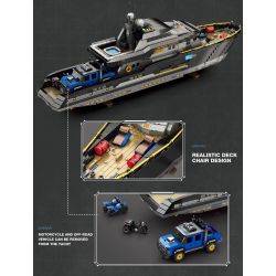 REOBRIX 66103 DU THUYỀN SANG TRỌNG bộ đồ chơi xếp lắp ráp ghép mô hình Creator LUXURY YACHT Sáng Tạo 4421 khối