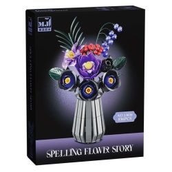 BEAUTY AND 13038 VÀNG ĐÊM MÀU TÍM bộ đồ chơi xếp lắp ráp ghép mô hình Creator SPELLING FLOWER STORY Sáng Tạo 836 khối