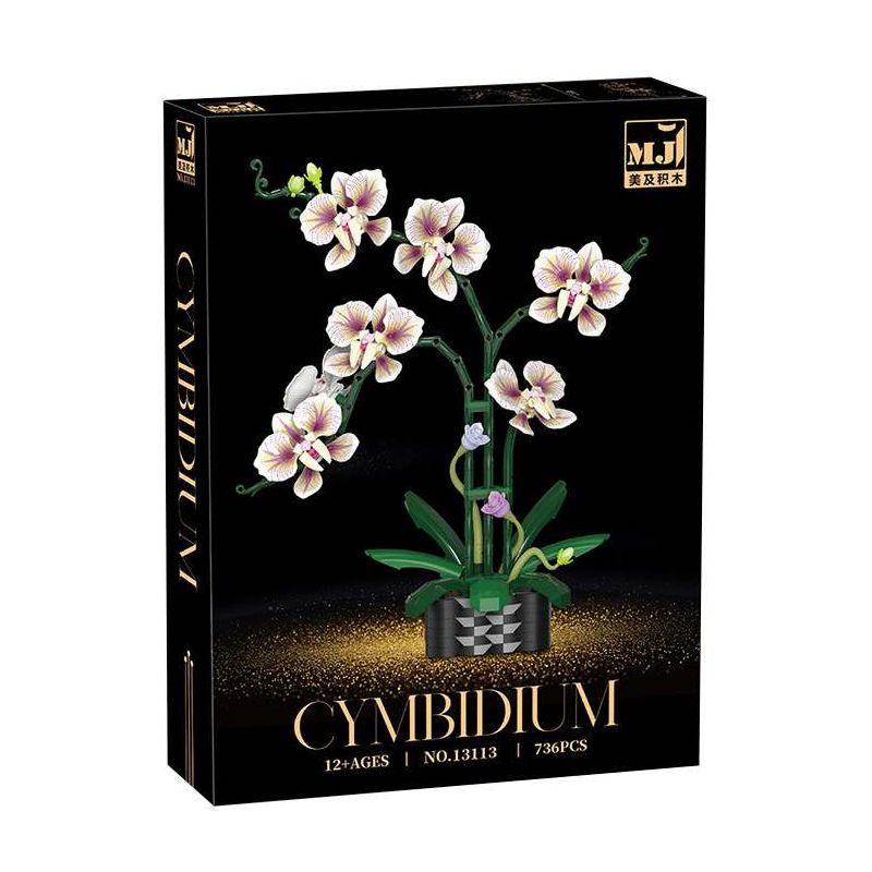 BEAUTY AND 13113 QIDELAN bộ đồ chơi xếp lắp ráp ghép mô hình Creator CYMBIDIUM Sáng Tạo 736 khối