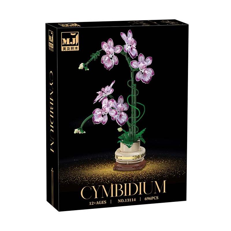 BEAUTY AND 13114 WEN XINLAN bộ đồ chơi xếp lắp ráp ghép mô hình Creator CYMBIDIUM Sáng Tạo 696 khối