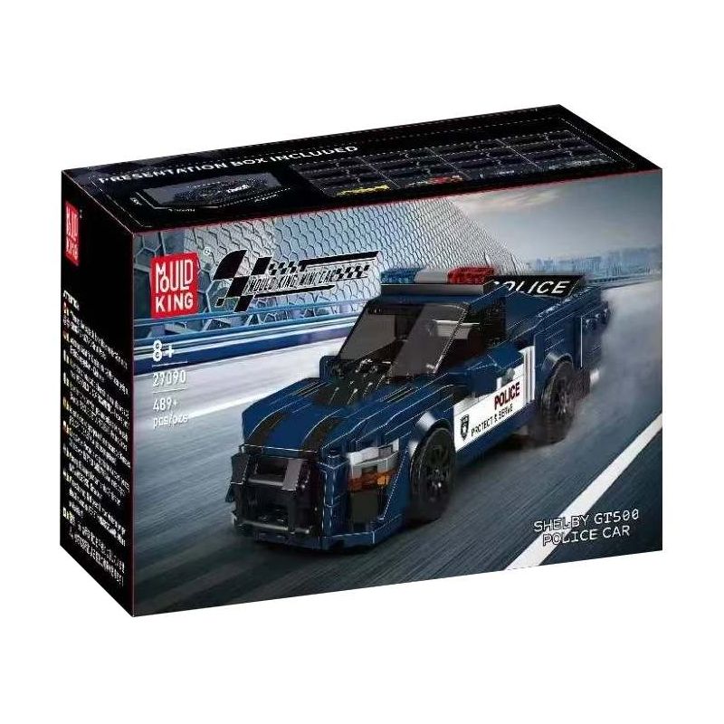 MouldKing 27090 Mould King 27090 FORD MUSTANG SHELBY GT500 XE CẢNH SÁT bộ đồ chơi xếp lắp ráp ghép mô hình Speed Champions Racing Cars SHELBY GT500 POLICE CAR Đua Xe Công Thức 489 khối