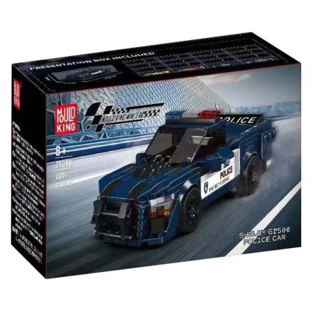 MouldKing 27090 Mould King 27090 FORD MUSTANG SHELBY GT500 XE CẢNH SÁT bộ đồ chơi xếp lắp ráp ghép mô hình Speed Champions Racing Cars SHELBY GT500 POLICE CAR Đua Xe Công Thức 489 khối