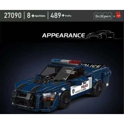 MouldKing 27090 Mould King 27090 FORD MUSTANG SHELBY GT500 XE CẢNH SÁT bộ đồ chơi xếp lắp ráp ghép mô hình Speed Champions Racing Cars SHELBY GT500 POLICE CAR Đua Xe Công Thức 489 khối