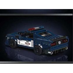 MouldKing 27090 Mould King 27090 FORD MUSTANG SHELBY GT500 XE CẢNH SÁT bộ đồ chơi xếp lắp ráp ghép mô hình Speed Champions Racing Cars SHELBY GT500 POLICE CAR Đua Xe Công Thức 489 khối