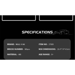 MouldKing 27089 Mould King 27089 MCLAREN F1 GTR DÀI bộ đồ chơi xếp lắp ráp ghép mô hình Speed Champions Racing Cars GTR LONGTAIL Đua Xe Công Thức 385 khối