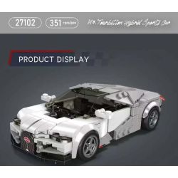 MouldKing 27102 Mould King 27102 BUGATTI TOURBILLON SUPERCAR bộ đồ chơi xếp lắp ráp ghép mô hình Speed Champions Racing Cars BUGATTI TOURBILLON HYBRID SPORTS CAR Đua Xe Công Thức 351 khối