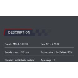 MouldKing 27102 Mould King 27102 BUGATTI TOURBILLON SUPERCAR bộ đồ chơi xếp lắp ráp ghép mô hình Speed Champions Racing Cars BUGATTI TOURBILLON HYBRID SPORTS CAR Đua Xe Công Thức 351 khối