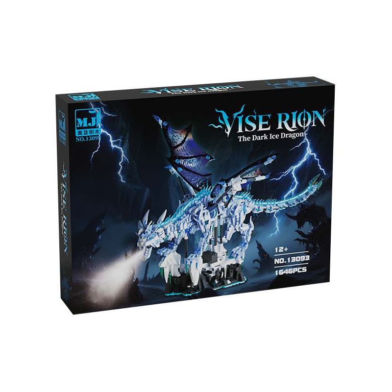 BEAUTY AND 13093 RỒNG BĂNG bộ đồ chơi xếp lắp ráp ghép mô hình VISE RION THE DARK ICE DRAGON 1646 khối