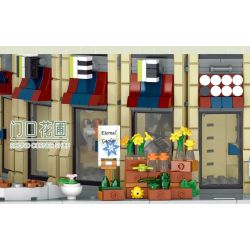 MorkModel 10215 Mork Model 10215 CỬA HÀNG CORNER Ở CHÂU bộ đồ chơi xếp lắp ráp ghép mô hình Creator ROUND CORNER SHOP Sáng Tạo 3231 khối