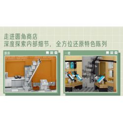 MorkModel 10215 Mork Model 10215 CỬA HÀNG CORNER Ở CHÂU bộ đồ chơi xếp lắp ráp ghép mô hình Creator ROUND CORNER SHOP Sáng Tạo 3231 khối