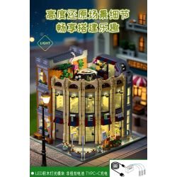 MorkModel 10215 Mork Model 10215 CỬA HÀNG CORNER Ở CHÂU bộ đồ chơi xếp lắp ráp ghép mô hình Creator ROUND CORNER SHOP Sáng Tạo 3231 khối