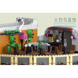 MorkModel 10215 Mork Model 10215 CỬA HÀNG CORNER Ở CHÂU bộ đồ chơi xếp lắp ráp ghép mô hình Creator ROUND CORNER SHOP Sáng Tạo 3231 khối