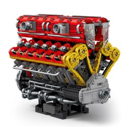 REOBRIX 33017 ĐỘNG CƠ V12 bộ đồ chơi xếp lắp ráp ghép mô hình Technic V12 ENGINE Kỹ Thuật Công Nghệ Cao Mô Hình Phương Tiện 4719 khối