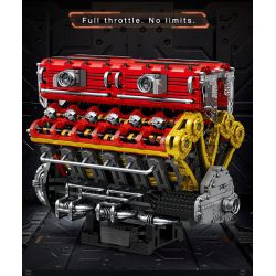 REOBRIX 33017 ĐỘNG CƠ V12 bộ đồ chơi xếp lắp ráp ghép mô hình Technic V12 ENGINE Kỹ Thuật Công Nghệ Cao Mô Hình Phương Tiện 4719 khối