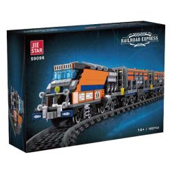 JIESTAR 59096 ĐƯỜNG SẮT EXPRESS bộ đồ chơi xếp lắp ráp ghép mô hình City RAILROAD EXPRESS Thành Phố 1827 khối
