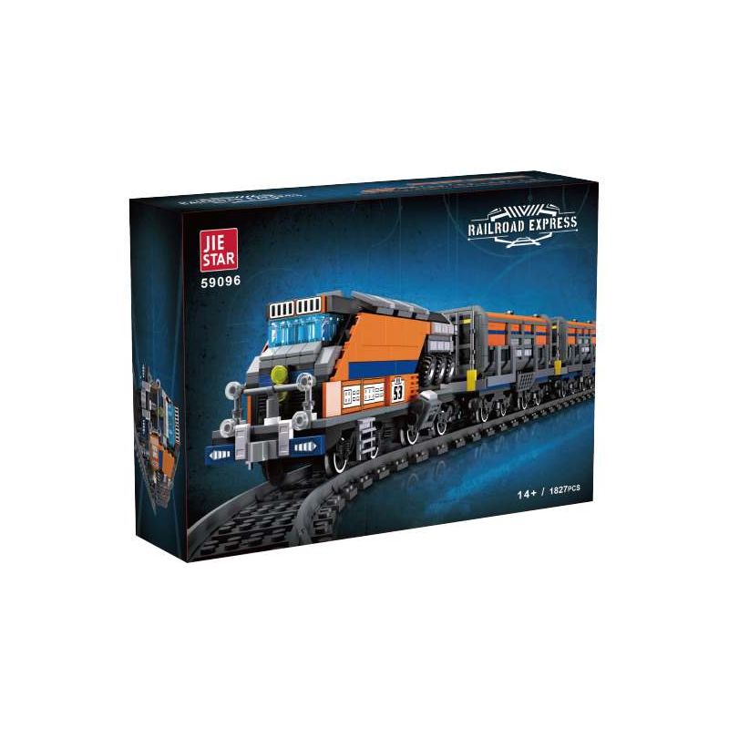 JIESTAR 59096 ĐƯỜNG SẮT EXPRESS bộ đồ chơi xếp lắp ráp ghép mô hình City RAILROAD EXPRESS Thành Phố 1827 khối