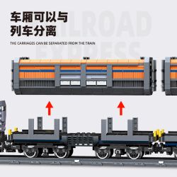 JIESTAR 59096 ĐƯỜNG SẮT EXPRESS bộ đồ chơi xếp lắp ráp ghép mô hình City RAILROAD EXPRESS Thành Phố 1827 khối