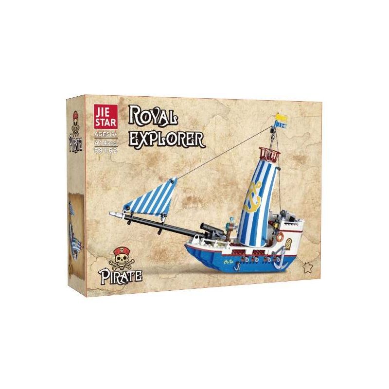 JIESTAR 59152 TÀU THUYỀN HOÀNG GIA CHANGJIAN bộ đồ chơi xếp lắp ráp ghép mô hình Pirates Of The Caribbean ROYAL EXPLORER Cướp Biển Vùng Caribe 414 khối