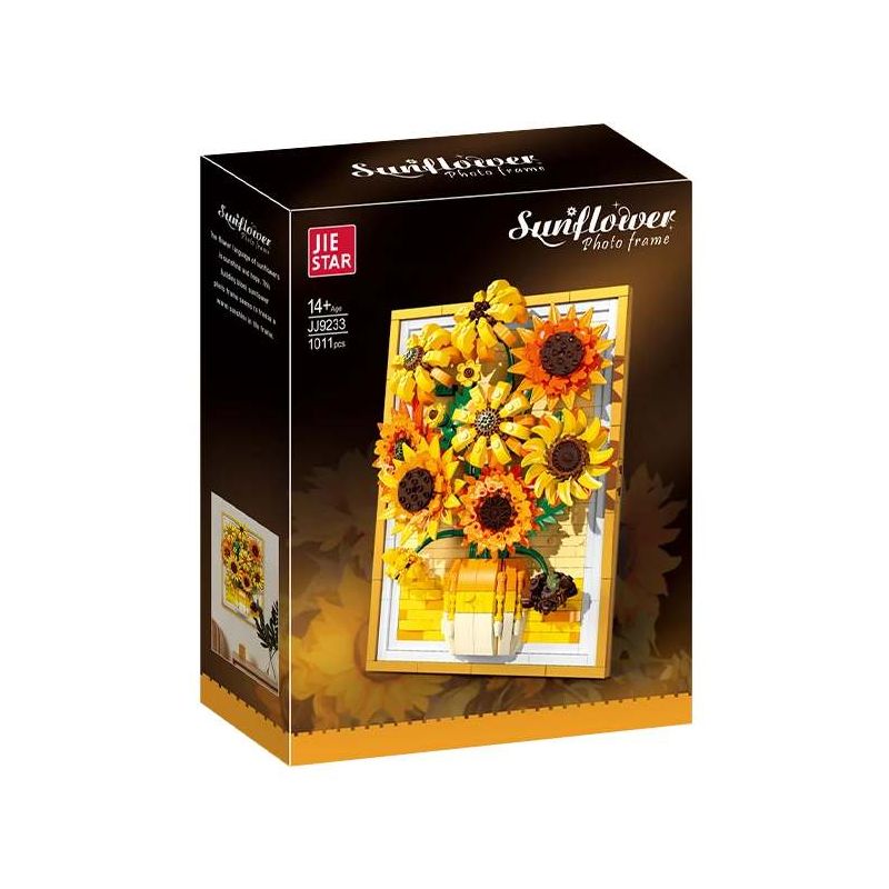JIESTAR JJ9233 9233 KHUNG HƯỚNG DƯƠNG bộ đồ chơi xếp lắp ráp ghép mô hình Art SUNFLOWER PHOTO FRAME 1011 khối