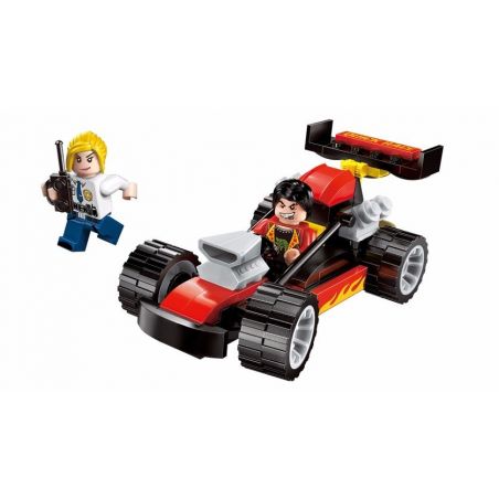 Enlighten 1904 Qman 1904 non  CẢNH SÁT BÁO ĐỘNG XE ĐUA ẨU bộ đồ chơi xếp lắp ráp ghép mô hình Police POLICE BATTLE FORCE THE SINNER 95 khối