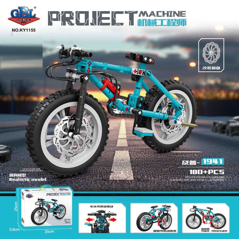 Kazi KY1155 1155 XE ĐẠP LEO NÚI HI-POPULAR 1941 bộ đồ chơi xếp lắp ráp ghép mô hình Technic Kỹ Thuật Công Nghệ Cao Mô Hình Phương Tiện 180 khối