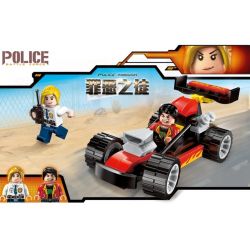 Enlighten 1904 Qman 1904 non  CẢNH SÁT BÁO ĐỘNG XE ĐUA ẨU bộ đồ chơi xếp lắp ráp ghép mô hình Police POLICE BATTLE FORCE THE SINNER 95 khối