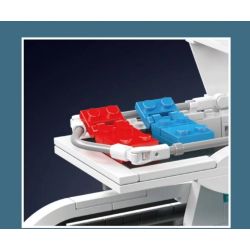 MouldKing 10218 Mould King 10218 DU THUYỀN CÁ HEO TRẮNG bộ đồ chơi xếp lắp ráp ghép mô hình City Thành Phố 857 khối