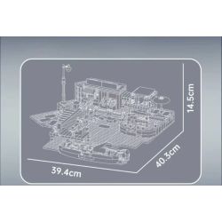 MouldKing 10186 Mould King 10186 THỊ TRƯỜNG BẾN TÀU bộ đồ chơi xếp lắp ráp ghép mô hình City Thành Phố 869 khối
