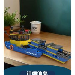 MouldKing 10184 Mould King 10184 THUYỀN XỬ LÝ RÁC bộ đồ chơi xếp lắp ráp ghép mô hình City Thành Phố 407 khối