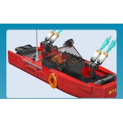 MouldKing 10144 Mould King 10144 HOẠT ĐỘNG CỨU HỘ MÈO LỬA bộ đồ chơi xếp lắp ráp ghép mô hình City FIRE AT THE DOCK & TRAPPED KITTEN RESCUE Thành Phố 588 khối