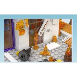 MouldKing 10144 Mould King 10144 HOẠT ĐỘNG CỨU HỘ MÈO LỬA bộ đồ chơi xếp lắp ráp ghép mô hình City FIRE AT THE DOCK & TRAPPED KITTEN RESCUE Thành Phố 588 khối