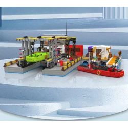 MouldKing 10144 Mould King 10144 HOẠT ĐỘNG CỨU HỘ MÈO LỬA bộ đồ chơi xếp lắp ráp ghép mô hình City FIRE AT THE DOCK & TRAPPED KITTEN RESCUE Thành Phố 588 khối