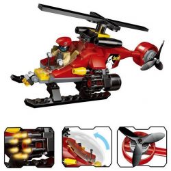 Enlighten 1902 Qman 1902 non  TẤN CÔNG CẢNH SÁT BẰNG TRỰC THĂNG bộ đồ chơi xếp lắp ráp ghép mô hình Police POLICE BATTLE FORCE FLYING SQYAD 111 khối