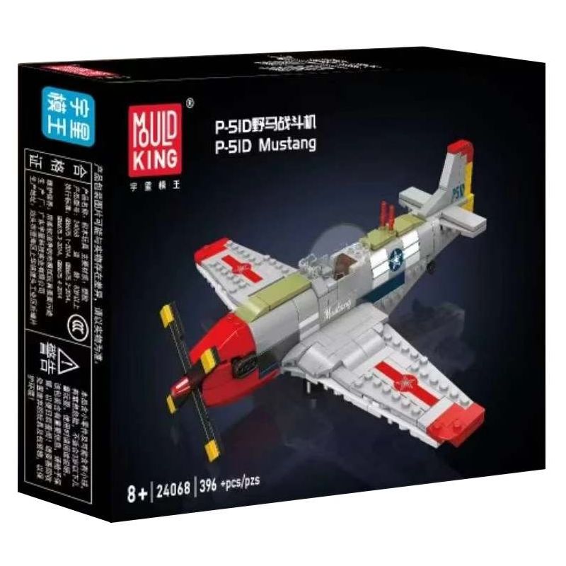 MouldKing 24068 Mould King 24068 MÁY BAY CHIẾN ĐẤU P-51D MUSTANG bộ đồ chơi xếp lắp ráp ghép mô hình City P-51D MUSTANG FIGHTER Thành Phố 396 khối