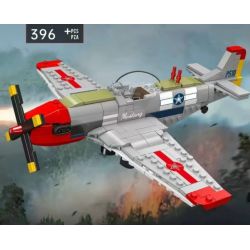 MouldKing 24068 Mould King 24068 MÁY BAY CHIẾN ĐẤU P-51D MUSTANG bộ đồ chơi xếp lắp ráp ghép mô hình City P-51D MUSTANG FIGHTER Thành Phố 396 khối