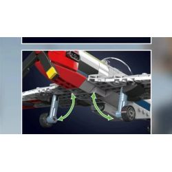 MouldKing 24068 Mould King 24068 MÁY BAY CHIẾN ĐẤU P-51D MUSTANG bộ đồ chơi xếp lắp ráp ghép mô hình City P-51D MUSTANG FIGHTER Thành Phố 396 khối