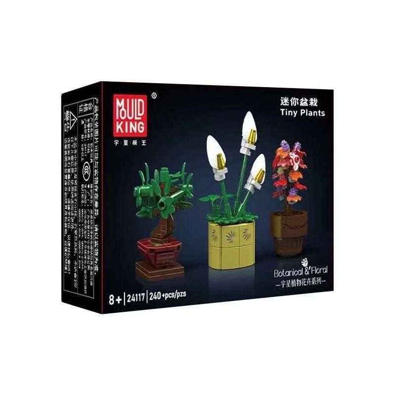 MouldKing 24117 Mould King 24117 CÂY CHẬU NHỎ bộ đồ chơi xếp lắp ráp ghép mô hình Creator TINY PLANTS Sáng Tạo 240 khối