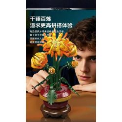 MouldKing 24118 Mould King 24118 HOA CÚC bộ đồ chơi xếp lắp ráp ghép mô hình Creator Sáng Tạo 417 khối