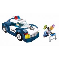 Enlighten 1901 Qman 1901 non  TRỐN THOÁT KHỎI XE CẢNH SÁT bộ đồ chơi xếp lắp ráp ghép mô hình Police POLICE BATTLE FORCE RACING 111 khối