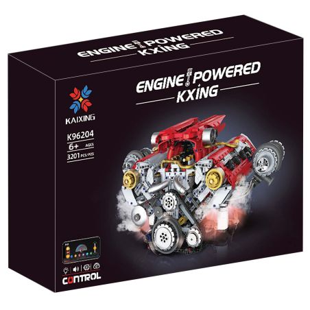 KAIXING K96204 96204 ĐỘNG CƠ SIÊU XE MÔ PHỎNG bộ đồ chơi xếp lắp ráp ghép mô hình Technic SUPERCAR V8 ENGINE Kỹ Thuật Công Nghệ Cao Mô Hình Phương Tiện 3201 khối