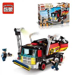 Enlighten 1912 Qman 1912 non  KHỦNG BỐ BẰNG XE TẢI bộ đồ chơi xếp lắp ráp ghép mô hình Police POLICE BATTLE FORCE THE ASSAULT Cảnh Sát 292 khối